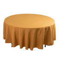 Premium Polyester 108" Round Tablecloth Gold - Wrinkle - Resistant 220GSM Table Cover for Weddings & Events - Bell Racket Store