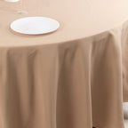 Premium Polyester 108" Round Tablecloth Nude - Wrinkle - Resistant 220GSM Table Cover - Bell Racket Store