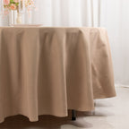 Premium Polyester 108" Round Tablecloth Nude - Wrinkle - Resistant 220GSM Table Cover - Bell Racket Store