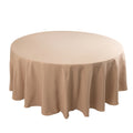 Premium Polyester 108" Round Tablecloth Nude - Wrinkle - Resistant 220GSM Table Cover - Bell Racket Store