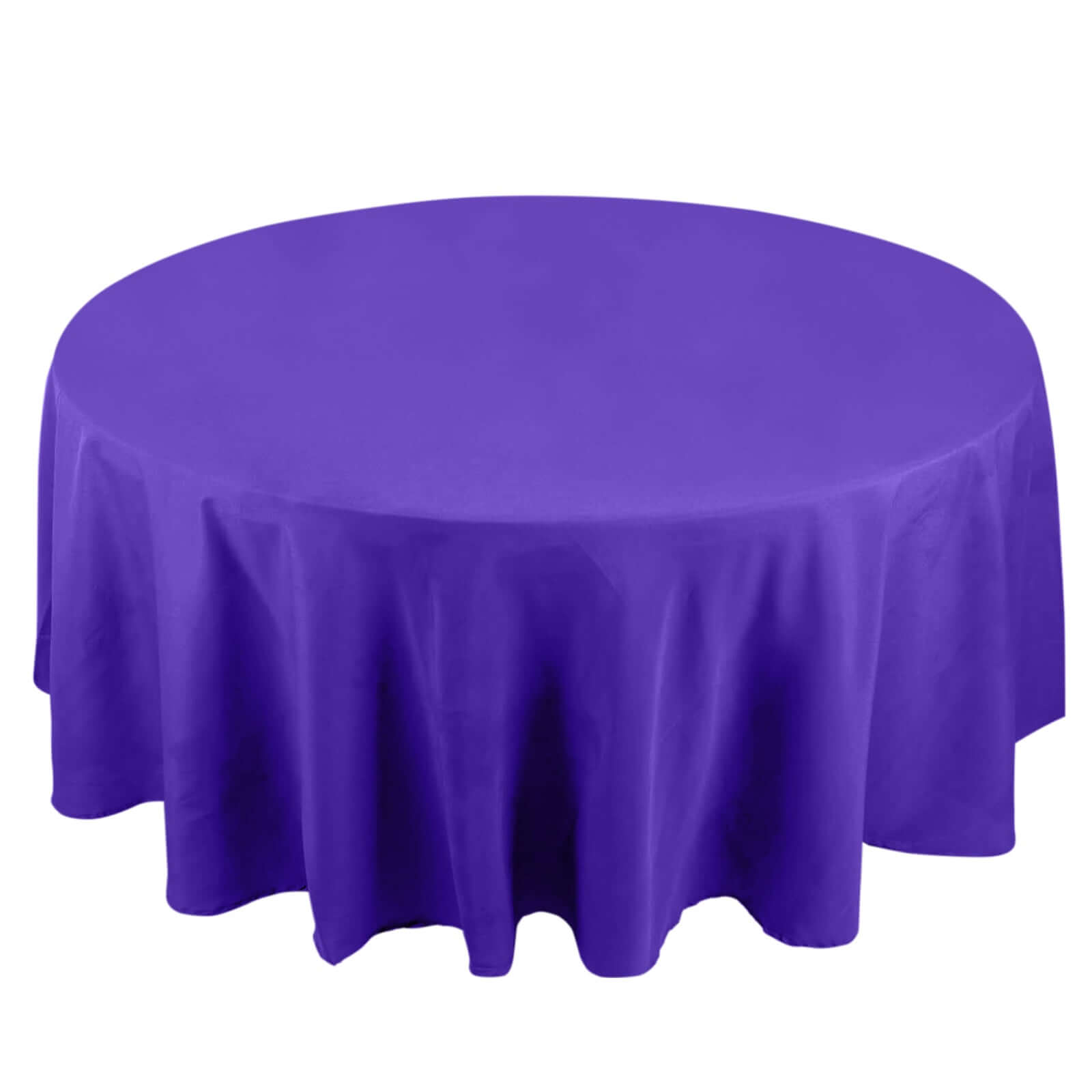 Premium Polyester 108" Round Tablecloth Purple - Wrinkle - Resistant 220GSM Table Cover - Bell Racket Store