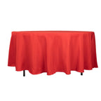 Premium Polyester 108" Round Tablecloth Red - Wrinkle - Resistant 220GSM Table Cover - Bell Racket Store
