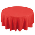 Premium Polyester 108" Round Tablecloth Red - Wrinkle - Resistant 220GSM Table Cover - Bell Racket Store