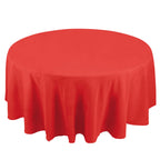 Premium Polyester 108" Round Tablecloth Red - Wrinkle - Resistant 220GSM Table Cover - Bell Racket Store