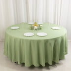 Premium Polyester 108" Round Tablecloth Sage Green - Wrinkle - Resistant 220GSM Table Cover - Bell Racket Store