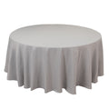 Premium Polyester 108" Round Tablecloth Silver - Wrinkle - Resistant 220GSM Table Cover - Bell Racket Store