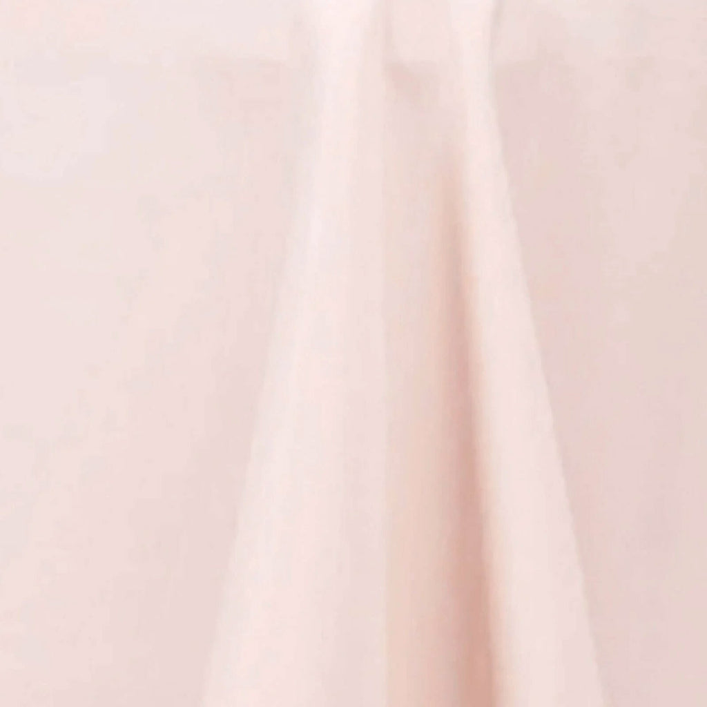 Premium Polyester 120" Round Tablecloth Blush - Seamless 220GSM Wrinkle - Resistant Table Cover - Bell Racket Store