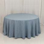 Premium Polyester 120" Round Tablecloth Dusty Blue - Seamless 220GSM Wrinkle - Resistant Table Cover - Bell Racket Store