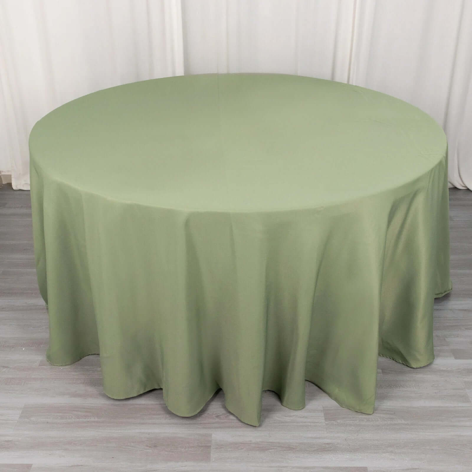 Premium Polyester 120" Round Tablecloth Dusty Sage Green - Seamless 220GSM Wrinkle - Resistant Table Cover - Bell Racket Store