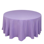 Premium Polyester 120" Round Tablecloth Lavender Lilac - Seamless 220GSM Wrinkle - Resistant Table Cover - Bell Racket Store