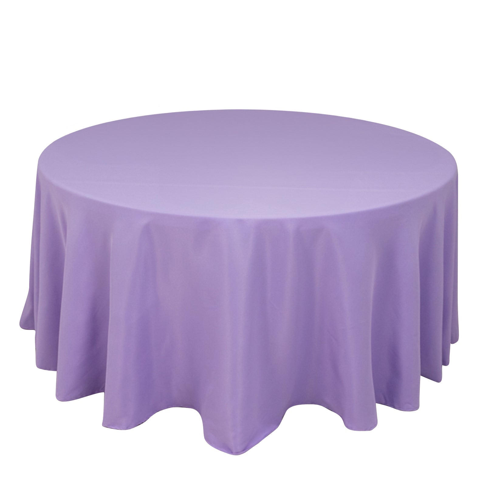 Premium Polyester 120" Round Tablecloth Lavender Lilac - Seamless 220GSM Wrinkle - Resistant Table Cover - Bell Racket Store