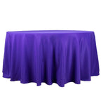 Premium Polyester 120" Round Tablecloth Purple - Seamless 220GSM Wrinkle - Resistant Table Cover - Bell Racket Store