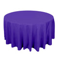 Premium Polyester 120" Round Tablecloth Purple - Seamless 220GSM Wrinkle - Resistant Table Cover - Bell Racket Store