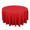 Premium Polyester 120" Round Tablecloth Red - Seamless 220GSM Wrinkle - Resistant Table Cover - Bell Racket Store