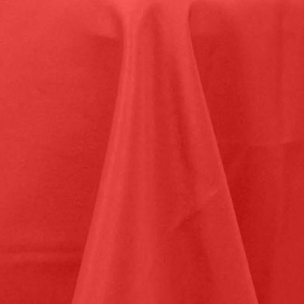Premium Polyester 120" Round Tablecloth Red - Seamless 220GSM Wrinkle - Resistant Table Cover - Bell Racket Store