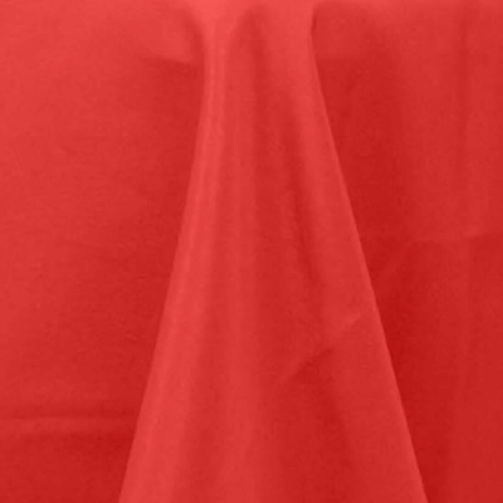 Premium Polyester 120" Round Tablecloth Red - Seamless 220GSM Wrinkle - Resistant Table Cover - Bell Racket Store