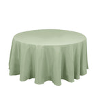 Premium Polyester 120" Round Tablecloth Sage Green - Seamless 220GSM Wrinkle - Resistant Table Cover - Bell Racket Store