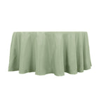 Premium Polyester 120" Round Tablecloth Sage Green - Seamless 220GSM Wrinkle - Resistant Table Cover - Bell Racket Store