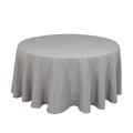 Premium Polyester 120" Round Tablecloth Silver - Seamless 220GSM Wrinkle - Resistant Table Cover - Bell Racket Store