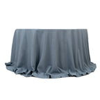 Premium Polyester 132" Round Tablecloth Dusty Blue - Seamless 220GSM Wrinkle - Resistant Table Cover - Bell Racket Store