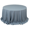 Premium Polyester 132" Round Tablecloth Dusty Blue - Seamless 220GSM Wrinkle - Resistant Table Cover - Bell Racket Store
