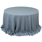 Premium Polyester 132" Round Tablecloth Dusty Blue - Seamless 220GSM Wrinkle - Resistant Table Cover - Bell Racket Store
