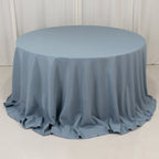 Premium Polyester 132" Round Tablecloth Dusty Blue - Seamless 220GSM Wrinkle - Resistant Table Cover - Bell Racket Store