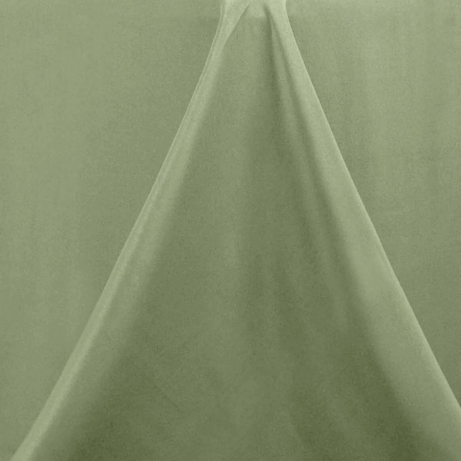 Premium Polyester 132" Round Tablecloth Dusty Sage Green - Seamless 220GSM Wrinkle - Resistant Table Cover - Bell Racket Store