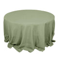 Premium Polyester 132" Round Tablecloth Dusty Sage Green - Seamless 220GSM Wrinkle - Resistant Table Cover - Bell Racket Store