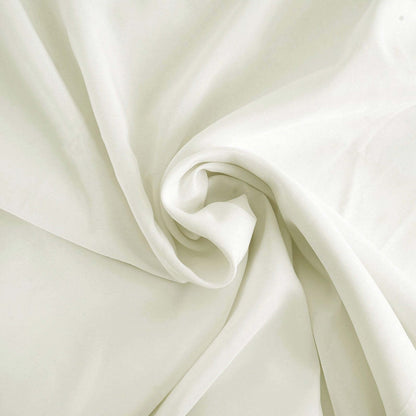Premium Polyester 132" Round Tablecloth Ivory - Seamless 220GSM Wrinkle - Resistant Table Cover - NestOCart