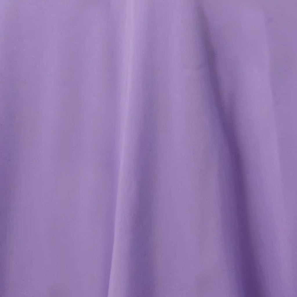 Premium Polyester 132" Round Tablecloth Lavender Lilac - Seamless 220GSM Wrinkle - Resistant Table Cover - Bell Racket Store