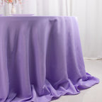 Premium Polyester 132" Round Tablecloth Lavender Lilac - Seamless 220GSM Wrinkle - Resistant Table Cover - Bell Racket Store