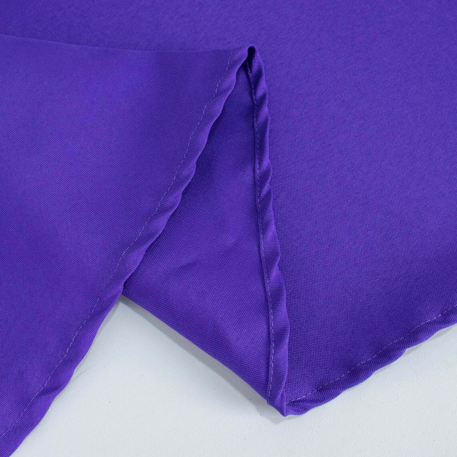 Premium Polyester 132" Round Tablecloth Purple - Seamless 220GSM Wrinkle - Resistant Table Cover - Bell Racket Store