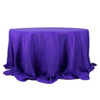 Premium Polyester 132" Round Tablecloth Purple - Seamless 220GSM Wrinkle - Resistant Table Cover - Bell Racket Store