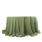 Premium Polyester 132" Round Tablecloth Sage Green - Seamless 220GSM Wrinkle - Resistant Table Cover - Bell Racket Store