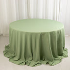 Premium Polyester 132" Round Tablecloth Sage Green - Seamless 220GSM Wrinkle - Resistant Table Cover - Bell Racket Store