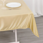 Premium Polyester 54"x54" Square Tablecloth Beige - Stain and Wrinkle - Resistant 220GSM Table Cover - Bell Racket Store