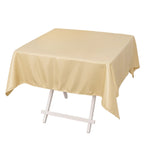 Premium Polyester 54"x54" Square Tablecloth Beige - Stain and Wrinkle - Resistant 220GSM Table Cover - Bell Racket Store