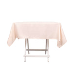 Premium Polyester 54"x54" Square Tablecloth Blush - Stain and Wrinkle - Resistant 220GSM Table Cover - Bell Racket Store