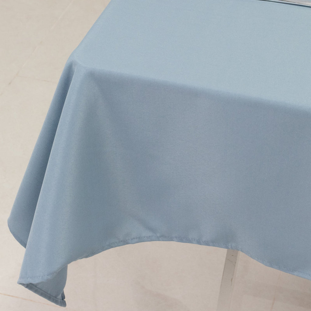 Premium Polyester 54"x54" Square Tablecloth Dusty Blue - Stain and Wrinkle - Resistant 220GSM Table Cover - Bell Racket Store
