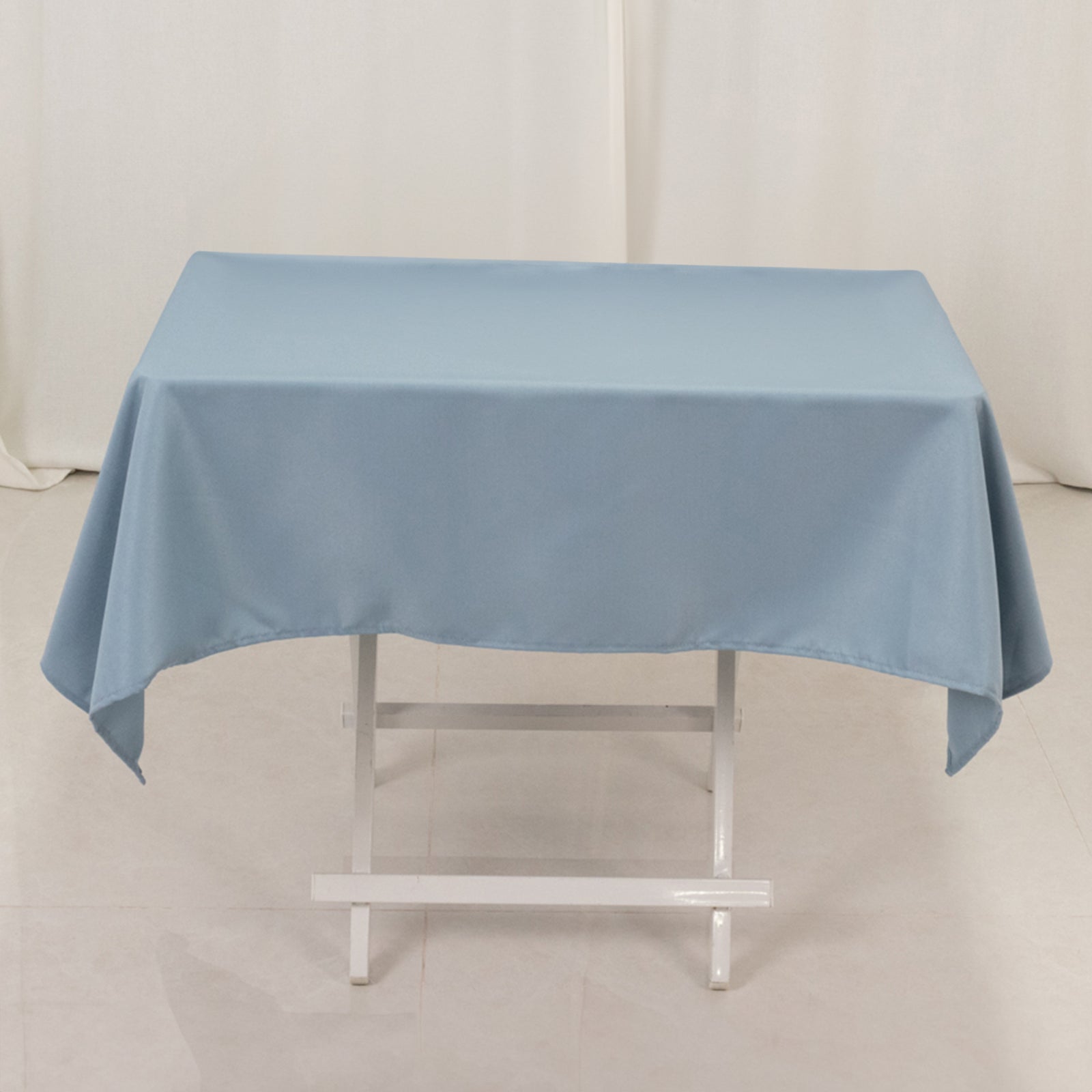 Premium Polyester 54"x54" Square Tablecloth Dusty Blue - Stain and Wrinkle - Resistant 220GSM Table Cover - Bell Racket Store