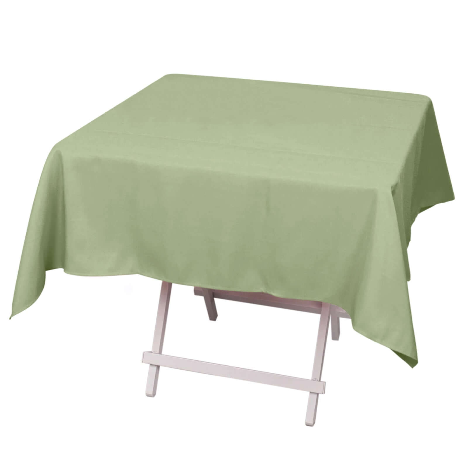 Premium Polyester 54"x54" Square Tablecloth Dusty Sage Green - 220GSM Stain and Wrinkle - Resistant Table Cover - Bell Racket Store