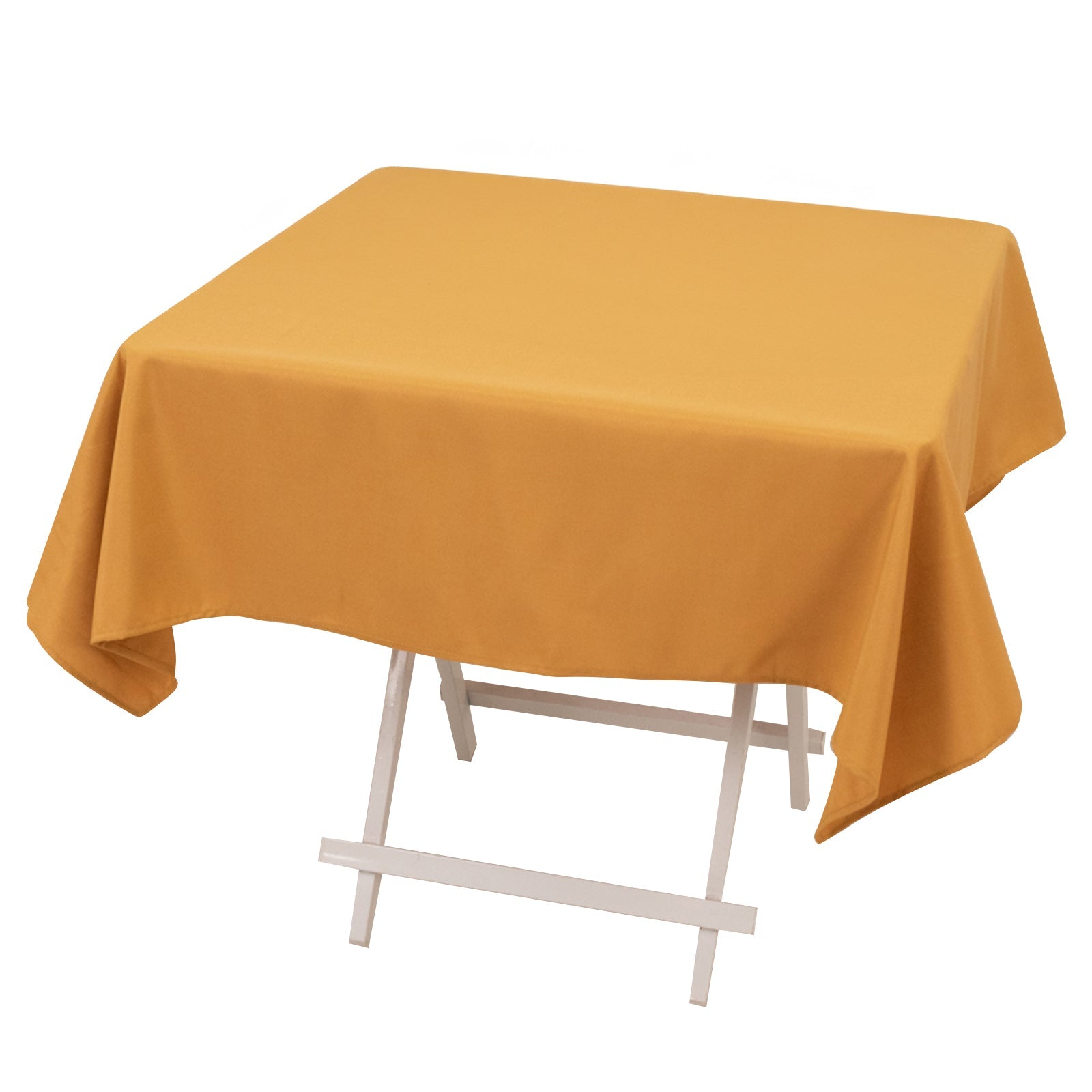 Premium Polyester 54"x54" Square Tablecloth Gold - Stain and Wrinkle - Resistant 220GSM Finish for Weddings & Events - Bell Racket Store