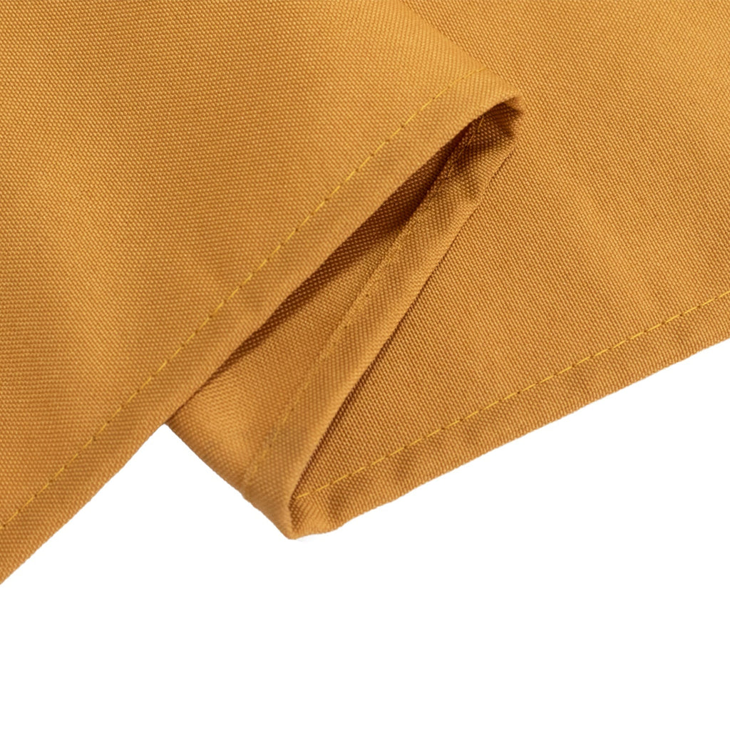 Premium Polyester 54"x54" Square Tablecloth Gold - Stain and Wrinkle - Resistant 220GSM Finish for Weddings & Events - Bell Racket Store