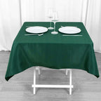 Premium Polyester 54"x54" Square Tablecloth Hunter Emerald Green - 220GSM Stain and Wrinkle - Resistant Table Cover - Bell Racket Store