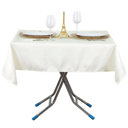 Premium Polyester 54"x54" Square Tablecloth Ivory - Stain and Wrinkle - Resistant 220GSM Table Cover - NestOCart