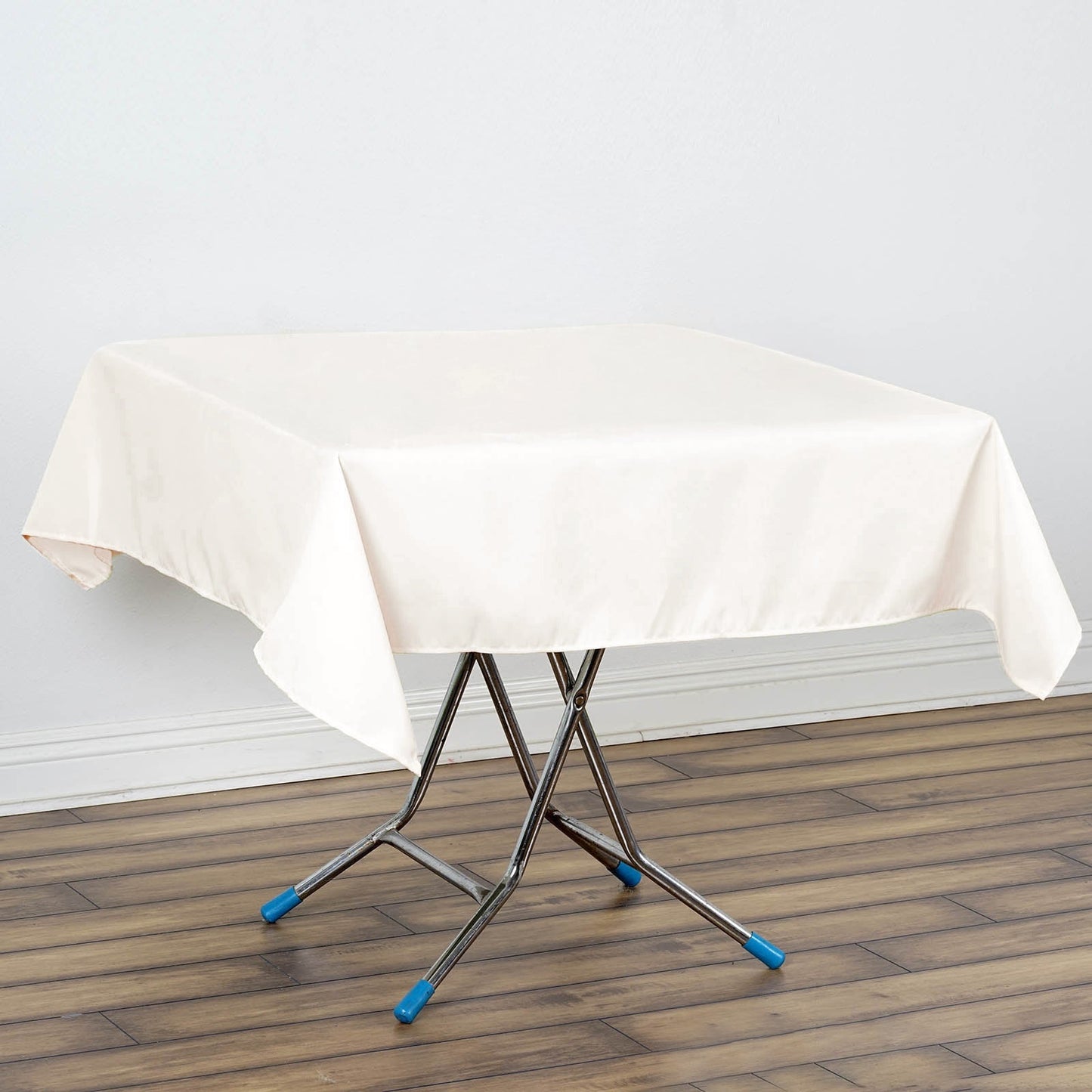 Premium Polyester 54"x54" Square Tablecloth Ivory - Stain and Wrinkle - Resistant 220GSM Table Cover - NestOCart