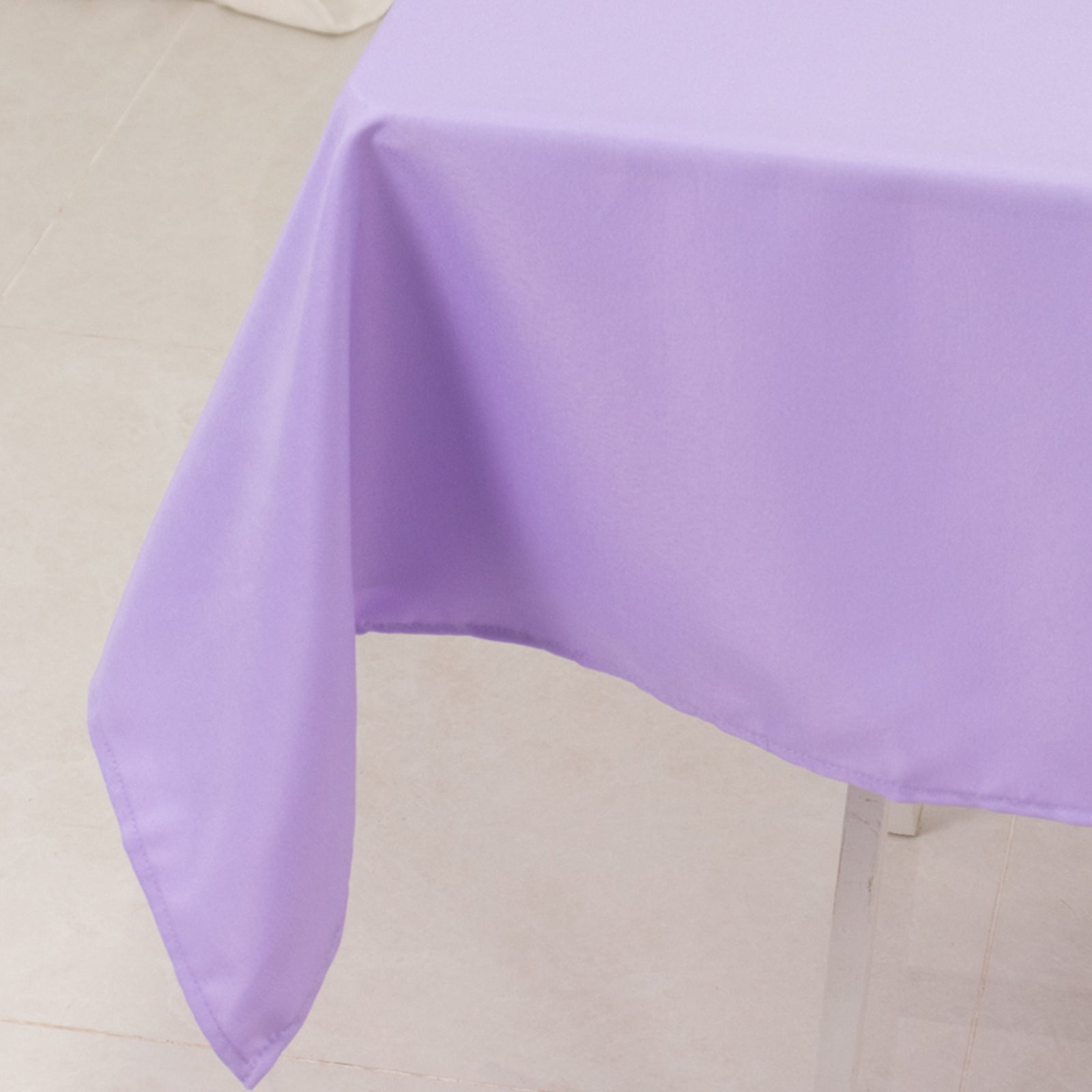 Premium Polyester 54"x54" Square Tablecloth Lavender Lilac - Stain and Wrinkle - Resistant 220GSM Table Cover - Bell Racket Store