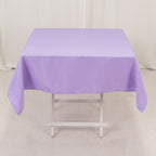 Premium Polyester 54"x54" Square Tablecloth Lavender Lilac - Stain and Wrinkle - Resistant 220GSM Table Cover - Bell Racket Store