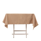 Premium Polyester 54"x54" Square Tablecloth Nude - 220GSM Stain and Wrinkle - Resistant Table Cover - Bell Racket Store